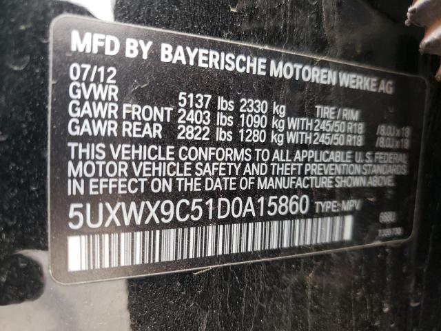 Photo 10 from auction – 2013 BMW X3 XDRIVE2 with VIN 5UXWX9C51D0A15860