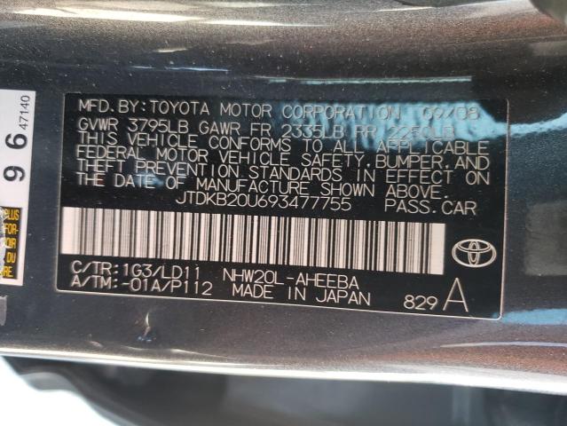 Photo 10 from auction – 2009 TOYOTA PRIUS with VIN JTDKB20U693477755