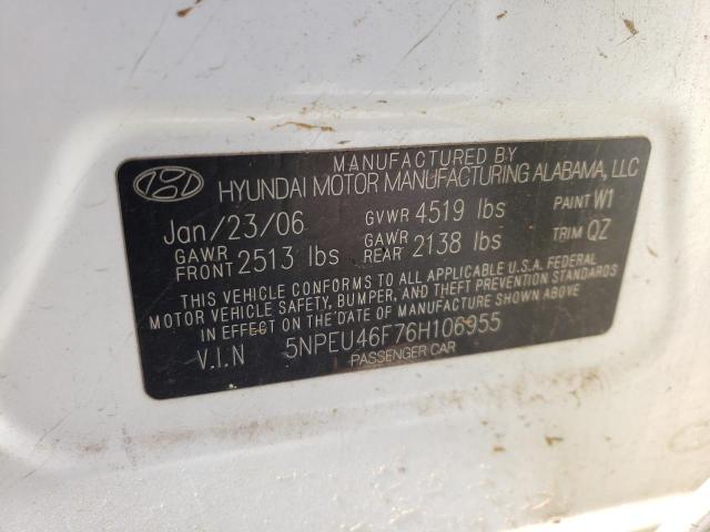 Photo 10 from auction – 2006 HYUNDAI SONATA GLS with VIN 5NPEU46F76H106955