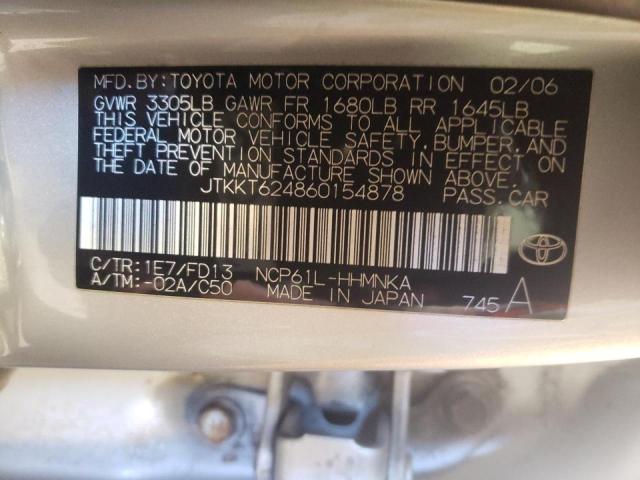 Photo 10 from auction – 2006 TOYOTA SCION XA with VIN JTKKT624860154878