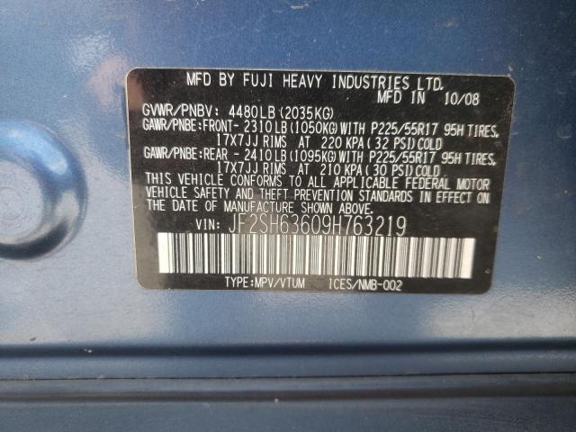 Photo 10 from auction – 2009 SUBARU FORESTER 2 with VIN JF2SH63609H763219