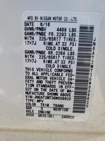 Photo 10 from auction – 2016 NISSAN ROGUE S with VIN JN8AT2MT3GW008620