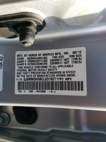 Photo 10 from auction – 2012 HONDA CR-V EX with VIN 5J6RM3H58CL031927