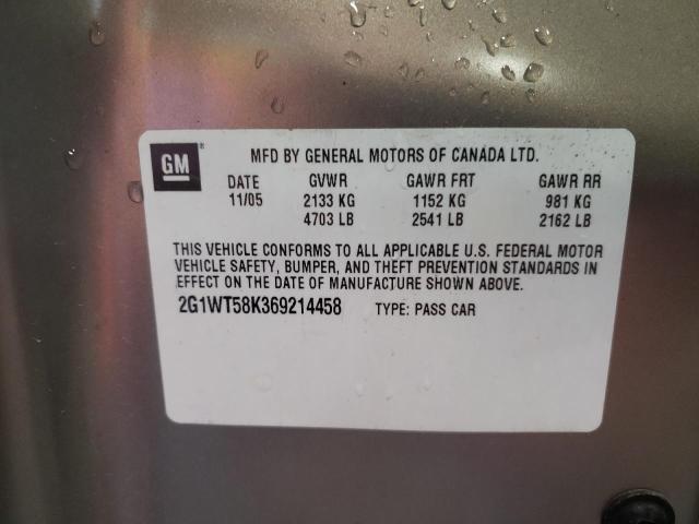 Photo 10 from auction – 2006 CHEVROLET IMPALA LT with VIN 2G1WT58K369214458