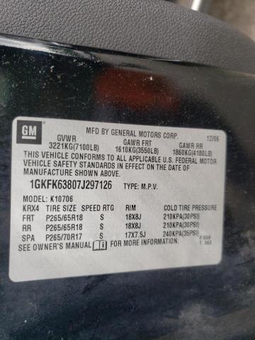 Photo 10 from auction – 2007 GMC YUKON DENA with VIN 1GKFK63807J297126