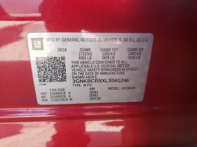 Photo 10 from auction – 2020 CHEVROLET BLAZER 2LT with VIN 3GNKBCRSXLS541246