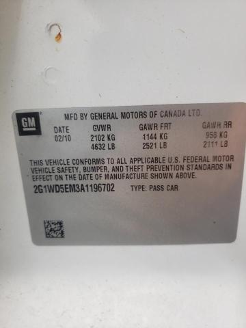 Photo 10 from auction – 2009 CHEVROLET IMPALA POL with VIN 2G1WS57M591284973