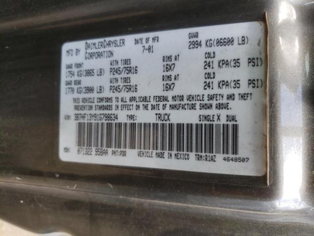 صورة رقم 10 من المزاد - 2001 DODGE RAM 1500 مع VIN 3B7HF13Y91G798634