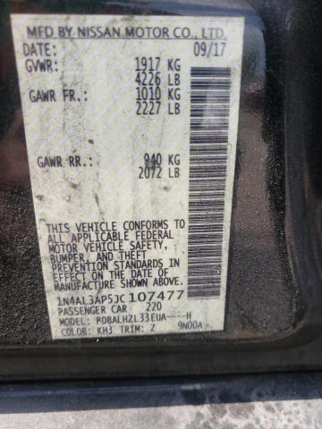 Photo 10 from auction – 2018 NISSAN ALTIMA 2.5 with VIN 1N4AL3AP5JC107477