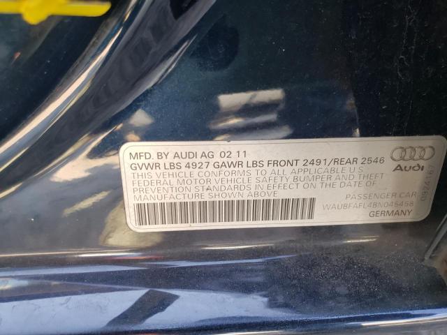 Photo 10 from auction – 2011 AUDI A4 PREMIUM with VIN WAUBFAFL4BN045458