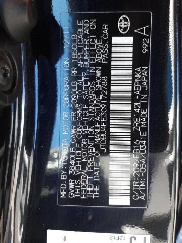 Photo 10 from auction – 2012 TOYOTA COROLLA BA with VIN JTDBU4EE3C9172788