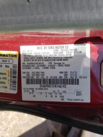 Photo 10 from auction – 2015 FORD FUSION SE with VIN 3FA6P0H75FR146142