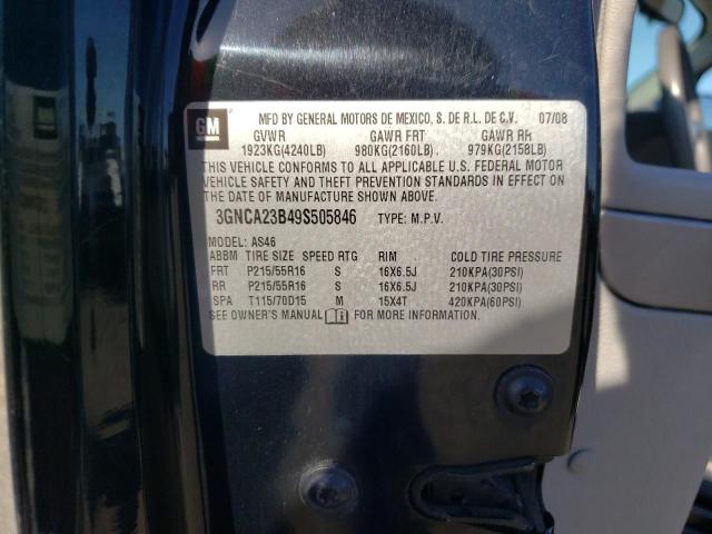 Photo 10 from auction – 2009 CHEVROLET HHR LT with VIN 3GNCA23B49S505846