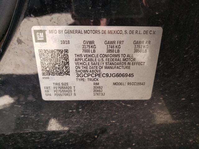 Photo 10 from auction – 2018 CHEVROLET SILVERADO with VIN 3GCPCPEC9JG606945
