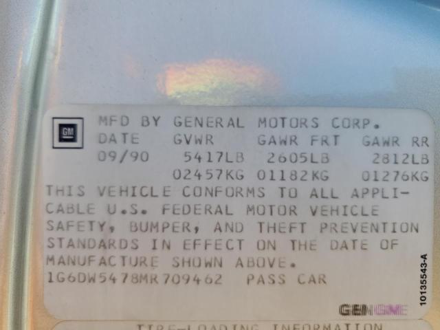 Photo 10 from auction – 1991 CADILLAC BROUGHAM with VIN 1G6DW5478MR709462