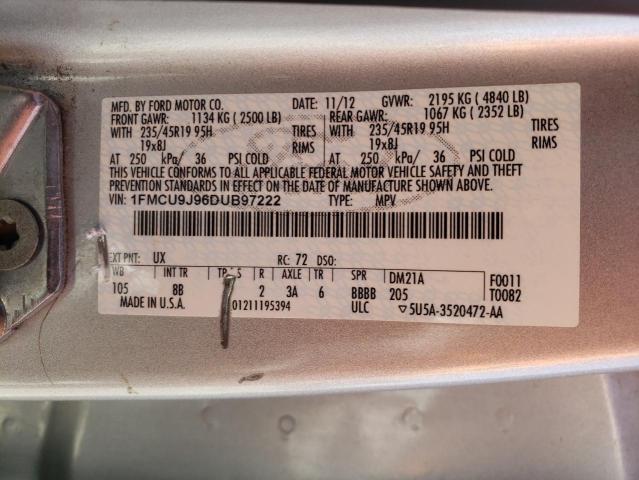 Photo 10 from auction – 2013 FORD ESCAPE TIT with VIN 1FMCU9J96DUB97222