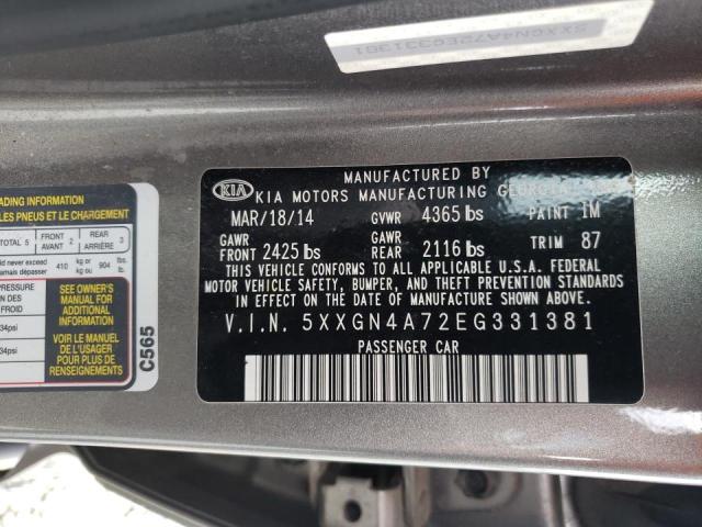 Photo 10 from auction – 2014 KIA OPTIMA EX with VIN 5XXGN4A72EG331381