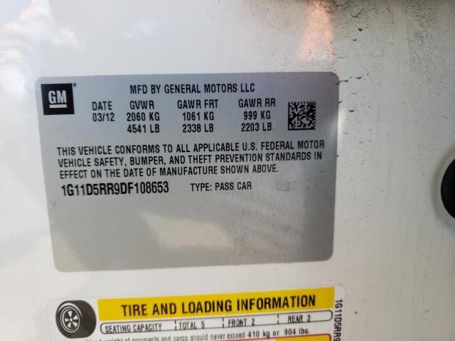 Photo 10 from auction – 2013 CHEVROLET MALIBU 1LT with VIN 1G11D5RR9DF108653