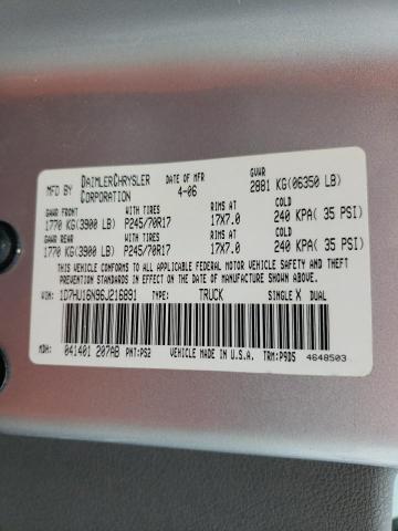 Photo 10 from auction – 2006 DODGE RAM 1500 S with VIN 1D7HU16N96J216891
