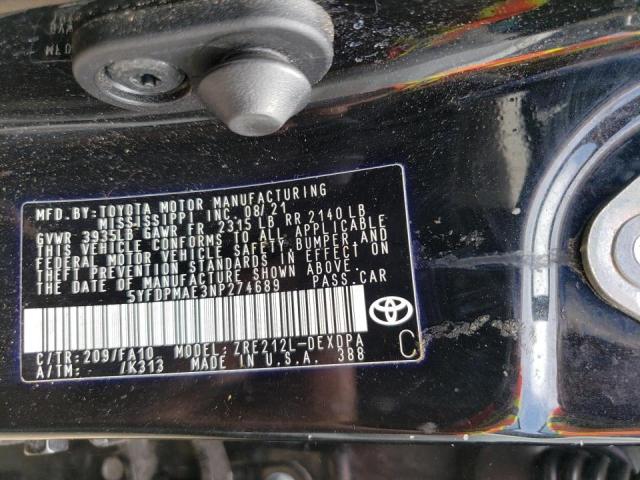 Photo 10 from auction – 2022 TOYOTA COROLLA L with VIN 5YFDPMAE3NP274689