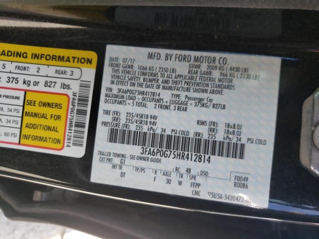 Photo 10 from auction – 2017 FORD FUSION S with VIN 3FA6P0G75HR412814
