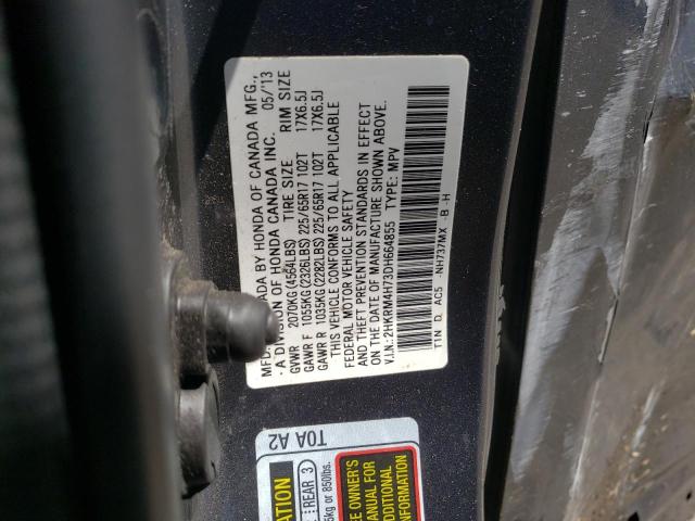 Photo 10 from auction – 2013 HONDA CR-V EXL with VIN 2HKRM4H73DH664855