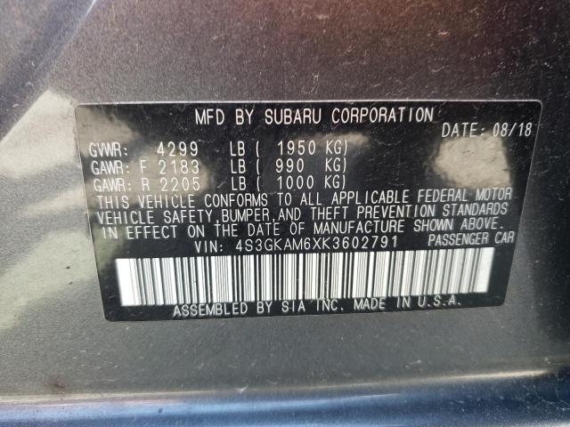 Photo 10 from auction – 2019 SUBARU IMPREZA SP with VIN 4S3GKAM6XK3602791