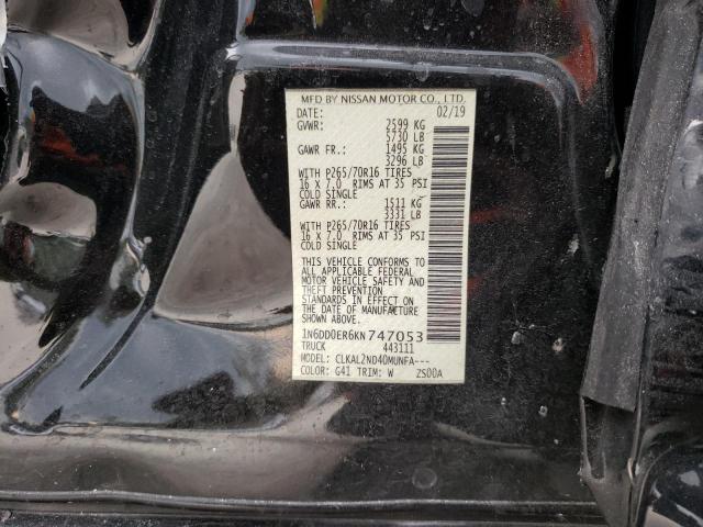Photo 10 from auction – 2019 NISSAN FRONTIER S with VIN 1N6DD0ER6KN747053