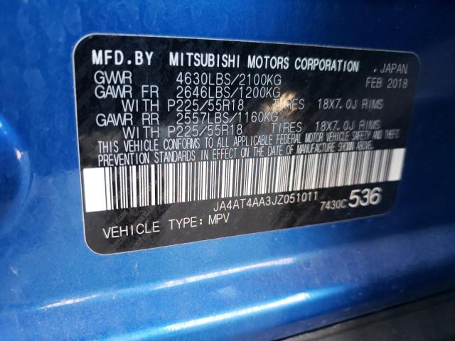Photo 10 from auction – 2018 MITSUBISHI ECLIPSE CR with VIN JA4AT4AA3JZ051011
