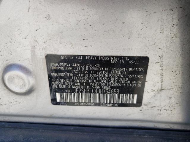 Photo 10 from auction – 2011 SUBARU FORESTER L with VIN JF2SHBEC4BH764858