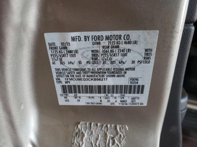 Photo 10 from auction – 2012 FORD ESCAPE LIM with VIN 1FMCU9EG3CKB98217