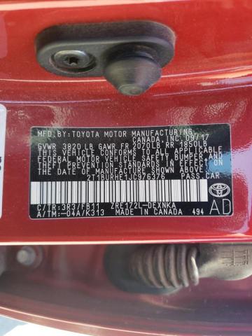 Photo 10 from auction – 2018 TOYOTA COROLLA L with VIN 2T1BURHE1JC976376