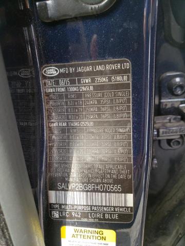 Photo 10 from auction – 2015 LAND ROVER RANGE ROVE with VIN SALVP2BG8FH070565