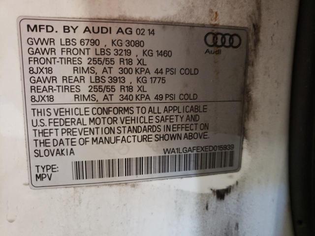 Photo 10 from auction – 2014 AUDI Q7 PREMIUM with VIN WA1LGAFEXED015939