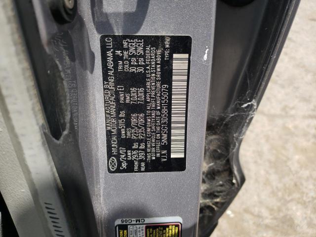 Photo 10 from auction – 2008 HYUNDAI SANTA FE G with VIN 5NMSG13D58H155079