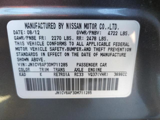 Photo 10 from auction – 2013 INFINITI G37 BASE with VIN JN1CV6AP3DM711285