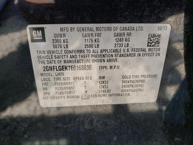 Photo 10 from auction – 2014 CHEVROLET EQUINOX LT with VIN 2GNFLGEK7E6163836