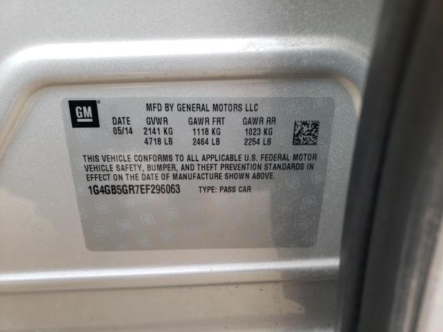 Photo 10 from auction – 2014 BUICK LACROSSE with VIN 1G4GB5GR7EF296063