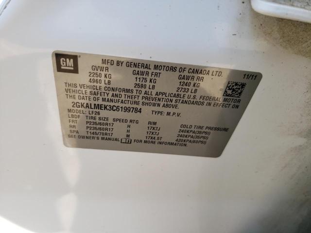 Photo 10 from auction – 2012 GMC TERRAIN SL with VIN 2GKALMEK3C6199784
