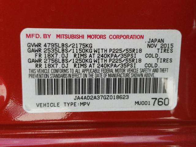 Photo 10 from auction – 2016 MITSUBISHI OUTLANDER with VIN JA4AD2A37GZ018623