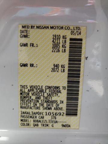 Photo 10 from auction – 2015 NISSAN ALTIMA 2.5 with VIN 1N4AL3AP0FC105692