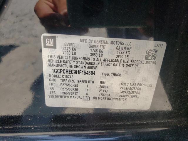 Photo 10 from auction – 2017 CHEVROLET SILVERADO with VIN 1GCPCREC9HF154504