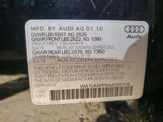 Photo 10 from auction – 2010 AUDI Q5 PREMIUM with VIN WA1LKAFP9AA068336