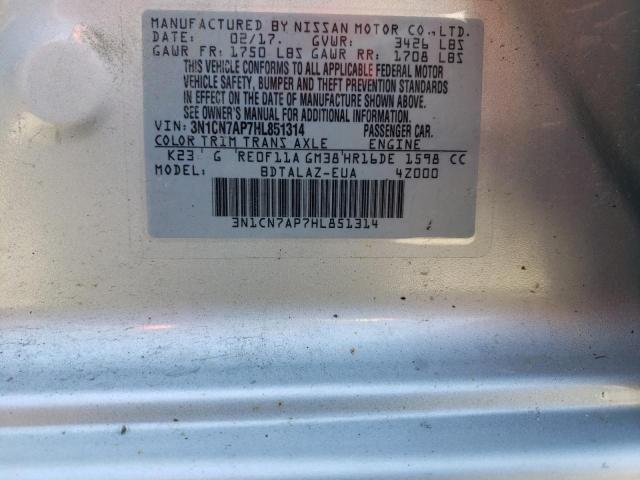 Photo 10 from auction – 2017 NISSAN VERSA S with VIN 3N1CN7AP7HL851314