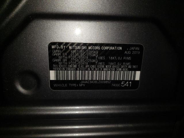 Photo 10 from auction – 2020 MITSUBISHI OUTLANDER with VIN JA4AZ3A38LZ009852