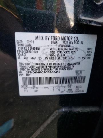 Photo 10 from auction – 2012 FORD EDGE LIMIT with VIN 2FMDK4KC9CBA85459