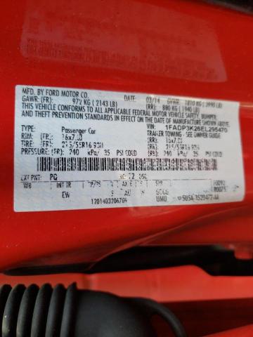Photo 10 from auction – 2014 FORD FOCUS SE with VIN 1FADP3K26EL295470