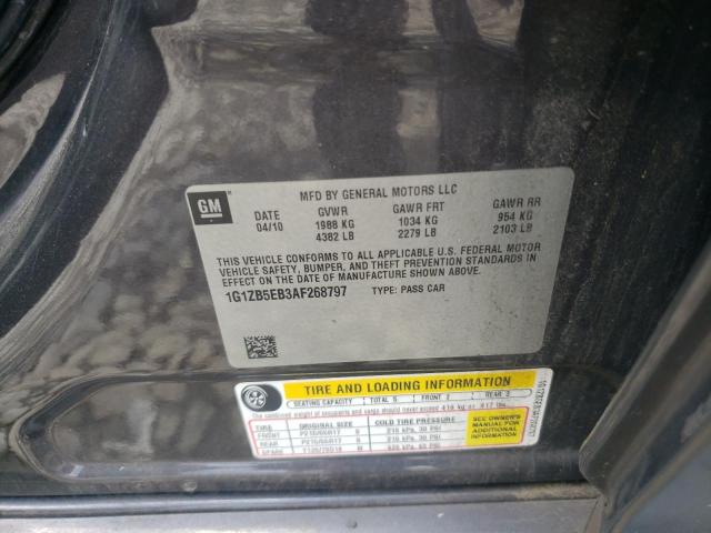 Photo 10 from auction – 2010 CHEVROLET MALIBU LS with VIN 1G1ZB5EB3AF268797