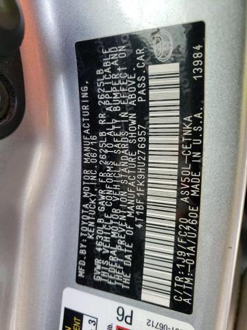 Photo 10 from auction – 2017 TOYOTA CAMRY LE with VIN 4T1BF1FK9HU276957