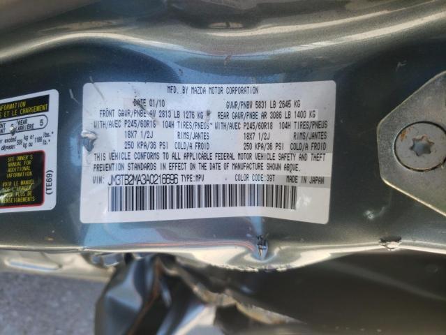Photo 10 from auction – 2010 MAZDA CX-9 with VIN JM3TB2MA3A0216696